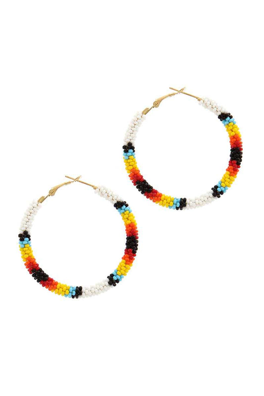 Beaded Hoop Earring