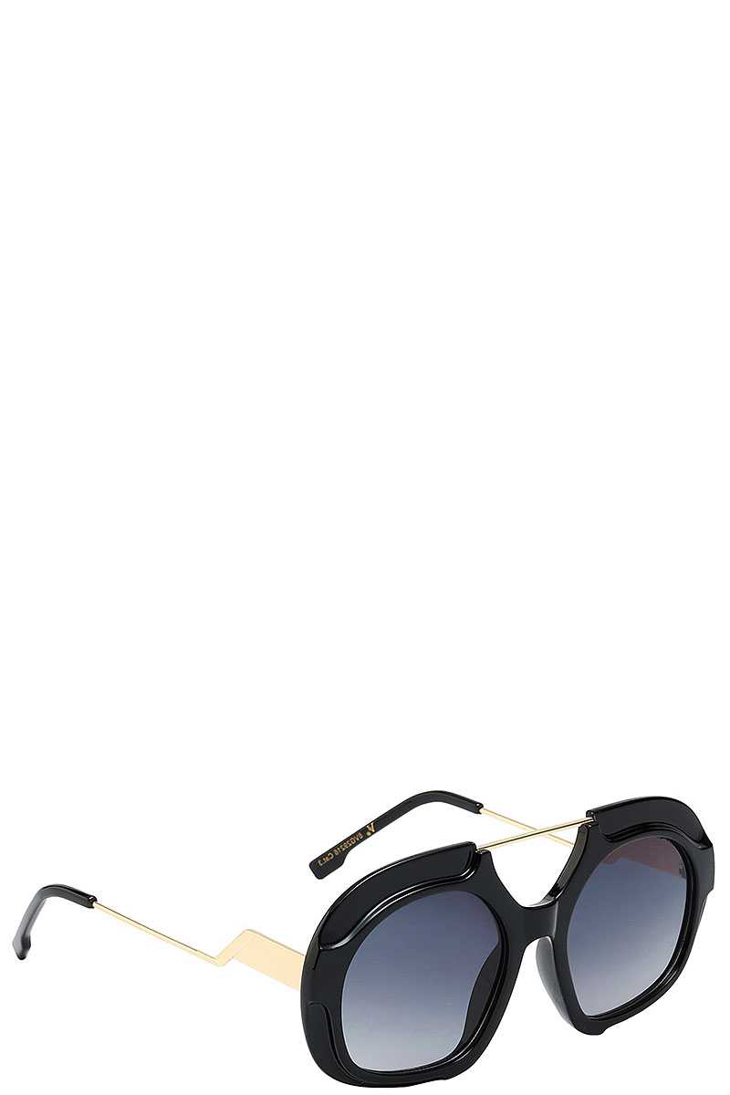 Fashionista Runway Styling Thick Polymer Frame Ladies Sunglasses