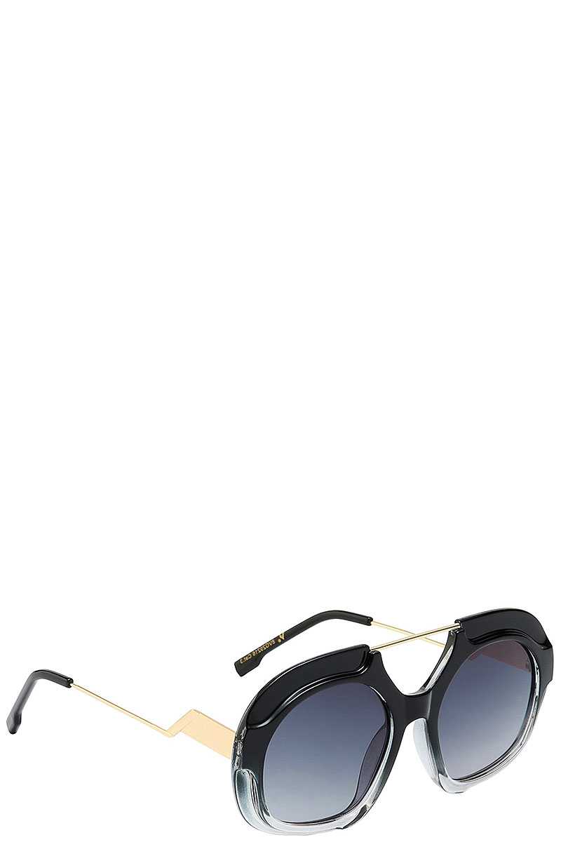 Fashionista Runway Styling Thick Polymer Frame Ladies Sunglasses