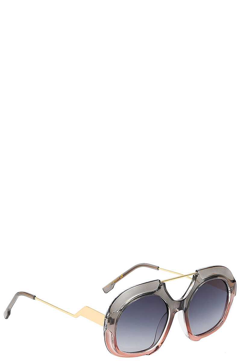 Fashionista Runway Styling Thick Polymer Frame Ladies Sunglasses