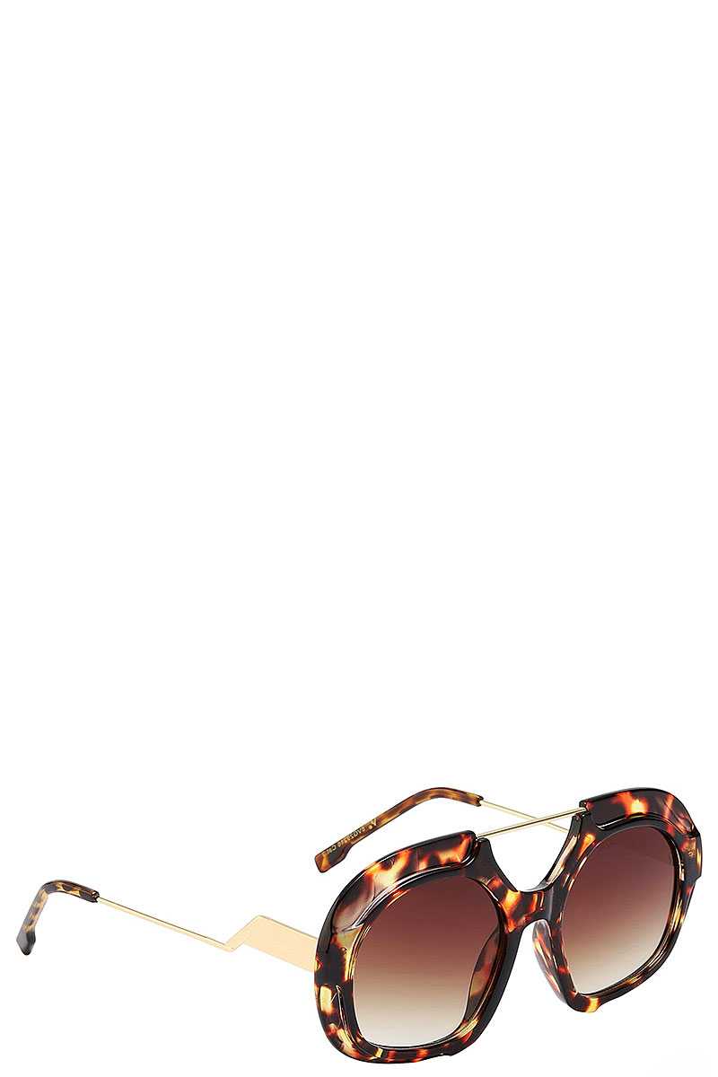 Fashionista Runway Styling Thick Polymer Frame Ladies Sunglasses