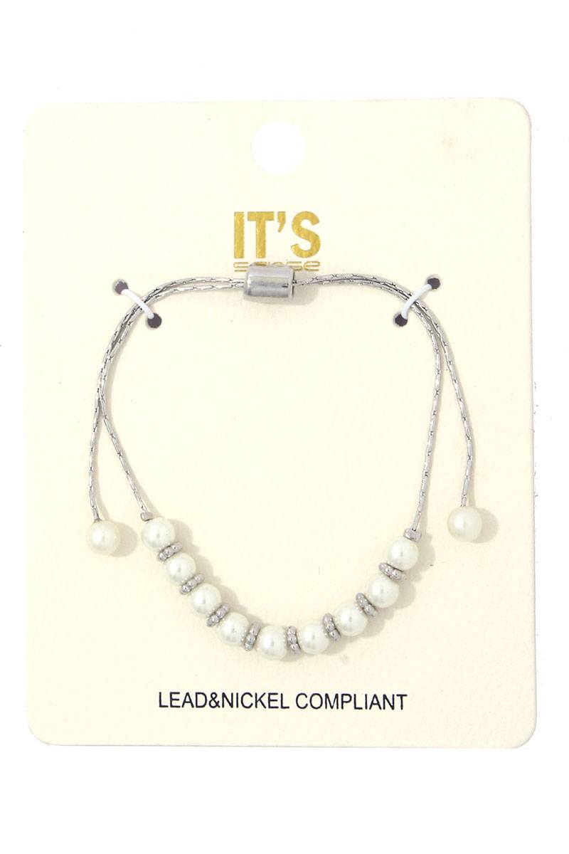 Pearl Bead Adjustable Bracelet
