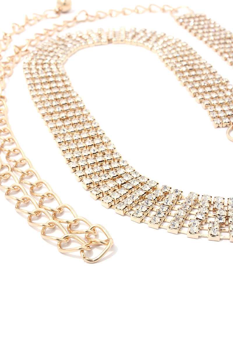 Rhinestone Metal Belt