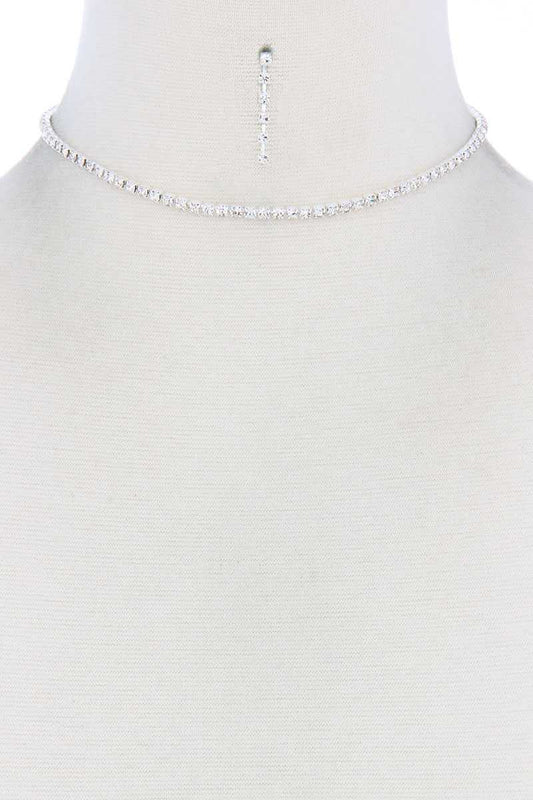 Dainty Rhinestone Choker Necklace