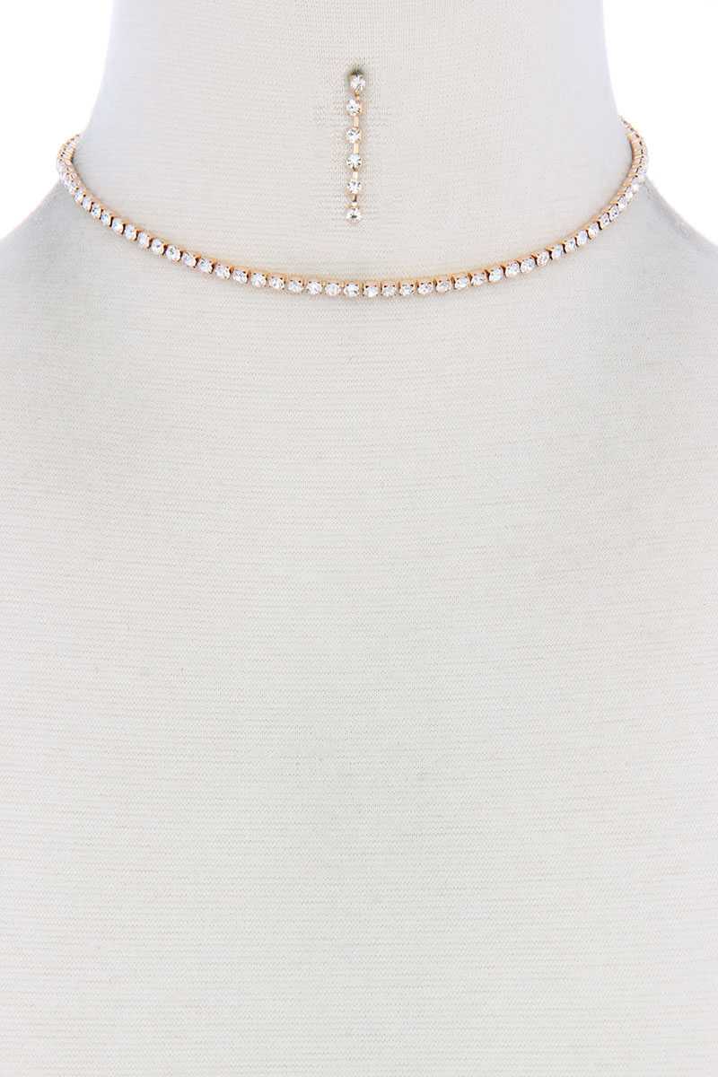 Dainty Rhinestone Choker Necklace