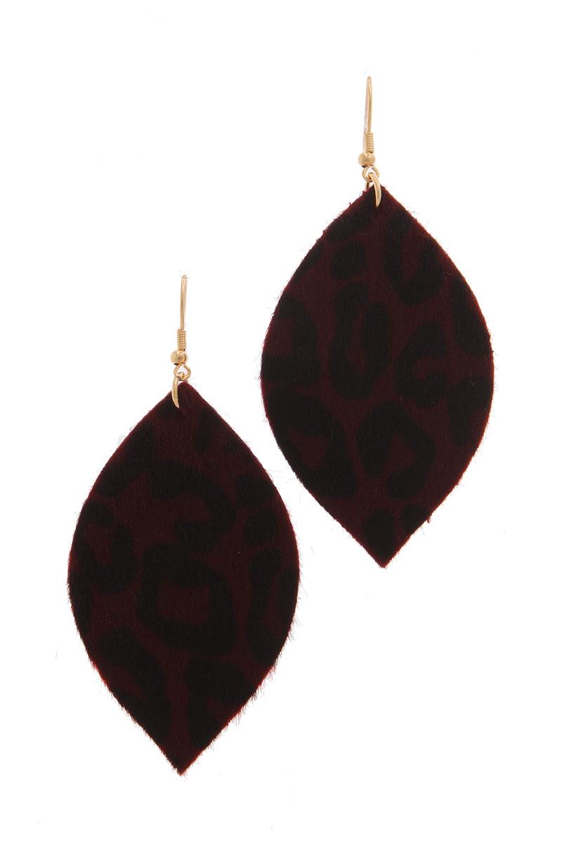 Animal Print Drop Earring