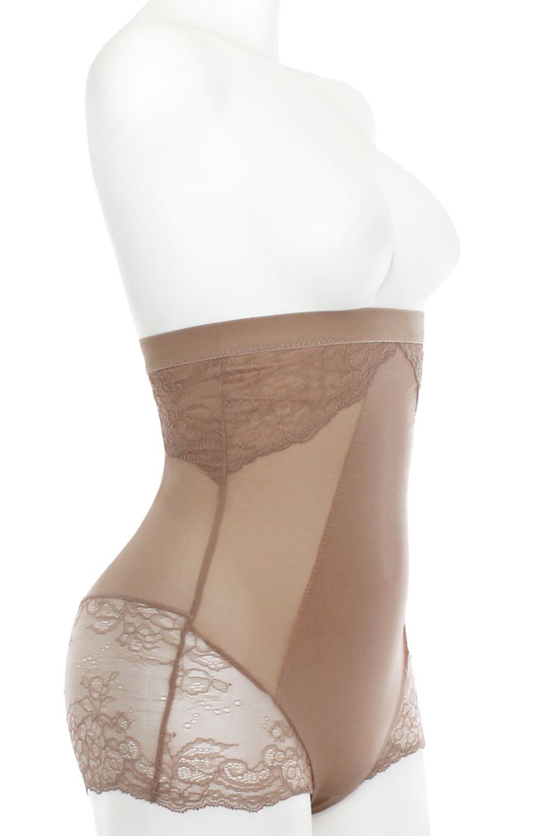 Mesh With Floral Lace Shapewear