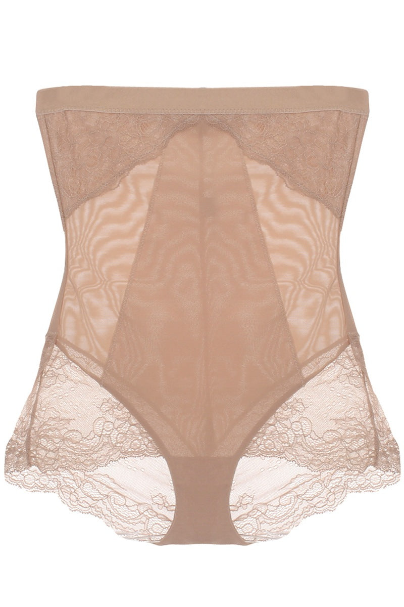 Mesh With Floral Lace Shapewear