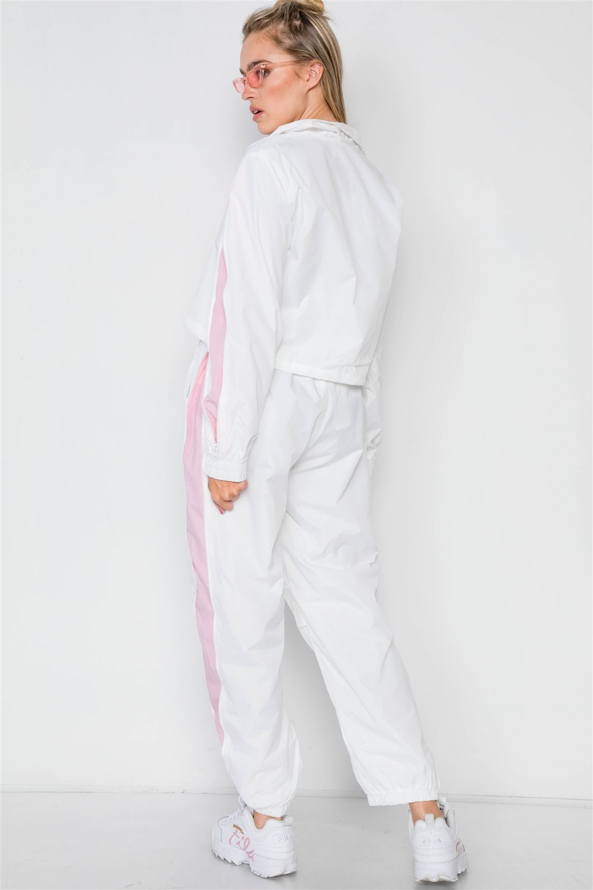 Colorblock Windbreaker Jacket Pant Set