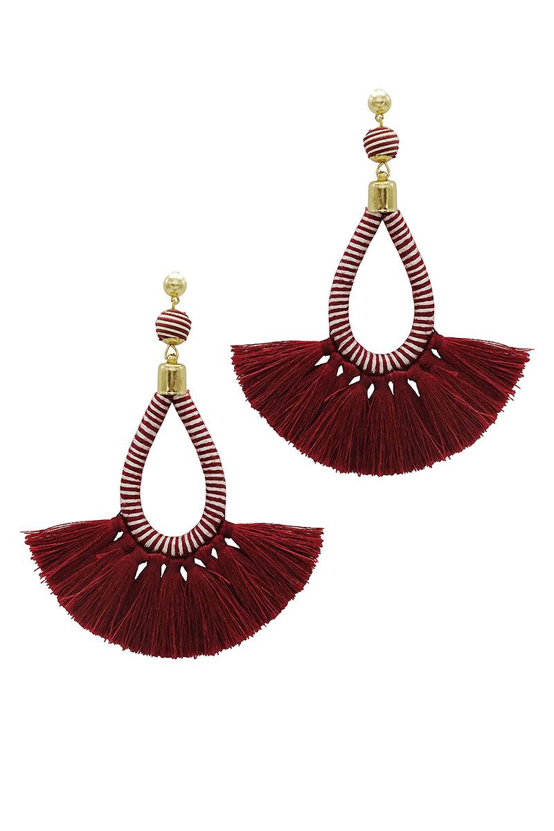 Modern Chic Fan Tassel Earring