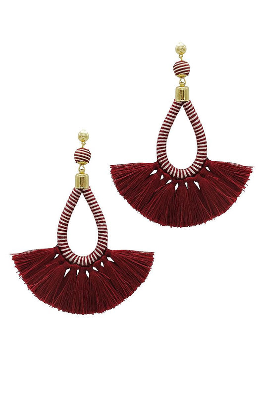 Modern Chic Fan Tassel Earring