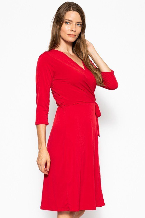 Midi 3/4 Sleeve Dress