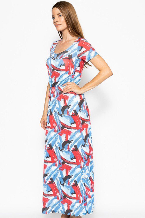Short Sleeved Maxi Dress