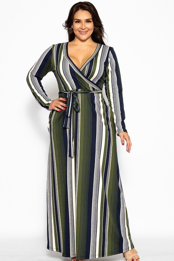 Flattering Autumn Maxi Wrap Dress