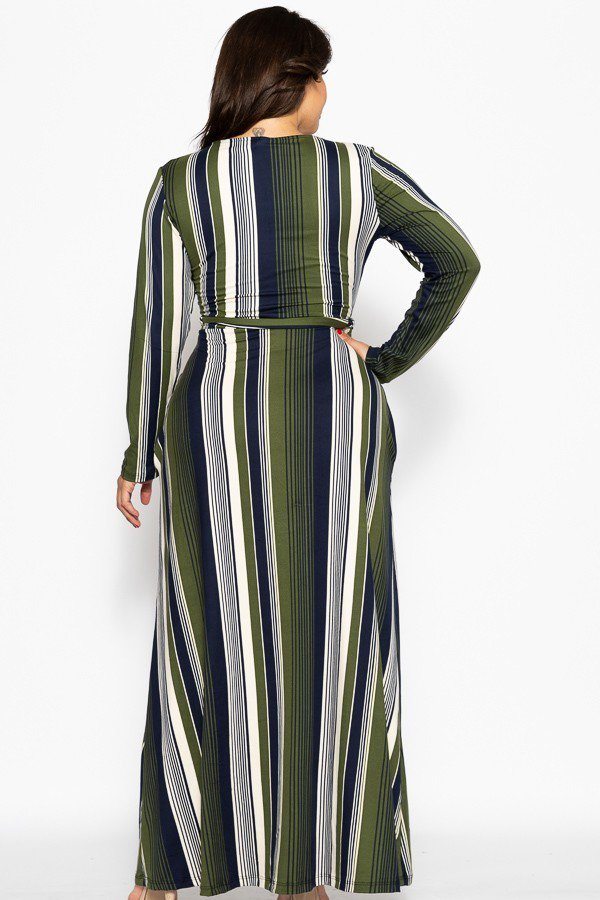 Flattering Autumn Maxi Wrap Dress