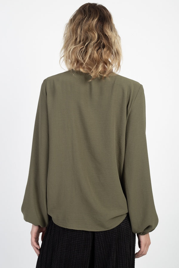 Asymmetrical Button Front Top