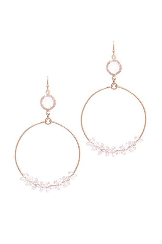 Cutout Circle Drop Earring