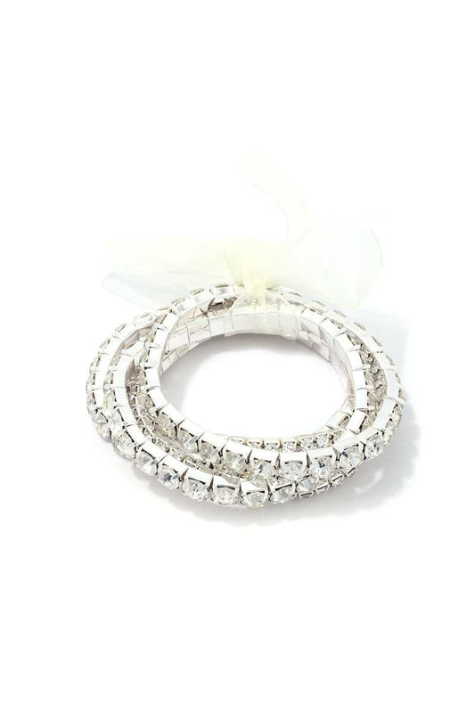 Rhinestone Stretch Bracelet Set