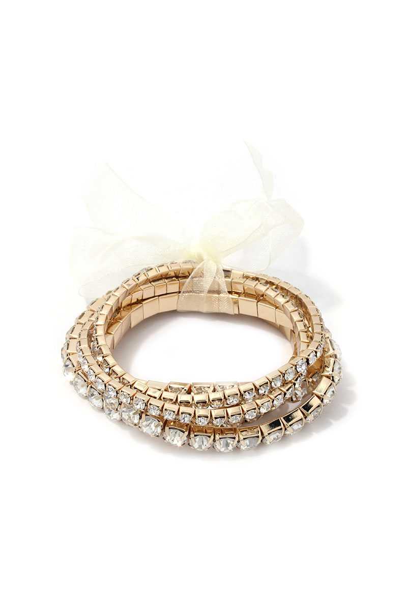 Rhinestone Stretch Bracelet Set