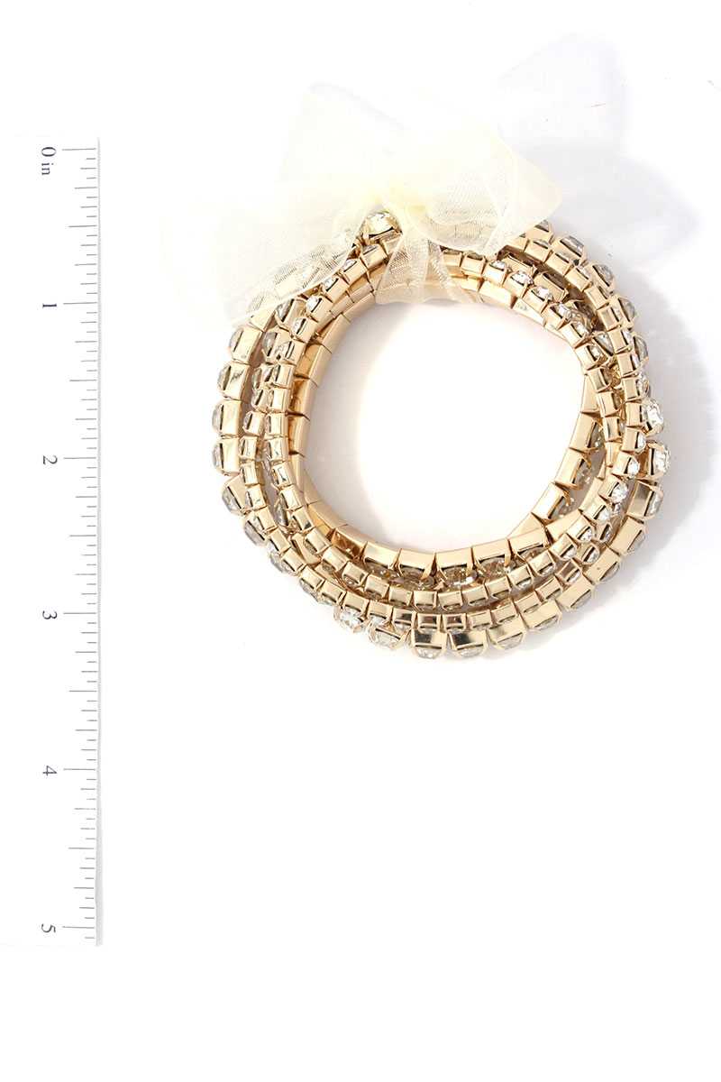 Rhinestone Stretch Bracelet Set