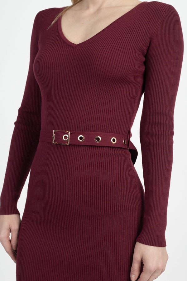 Foiled Ruched Tube Midi Dress