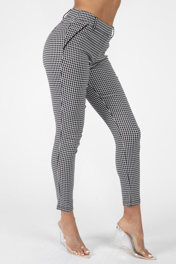 Plaid Skinny Pants
