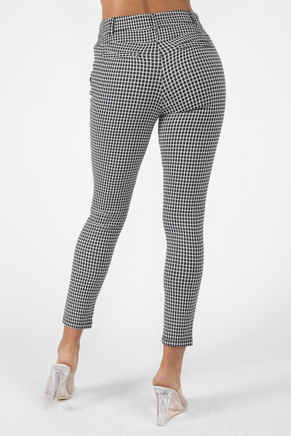 Plaid Skinny Pants