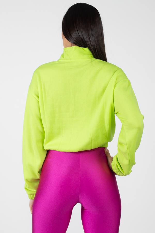 Cropped Half Zip Pullover