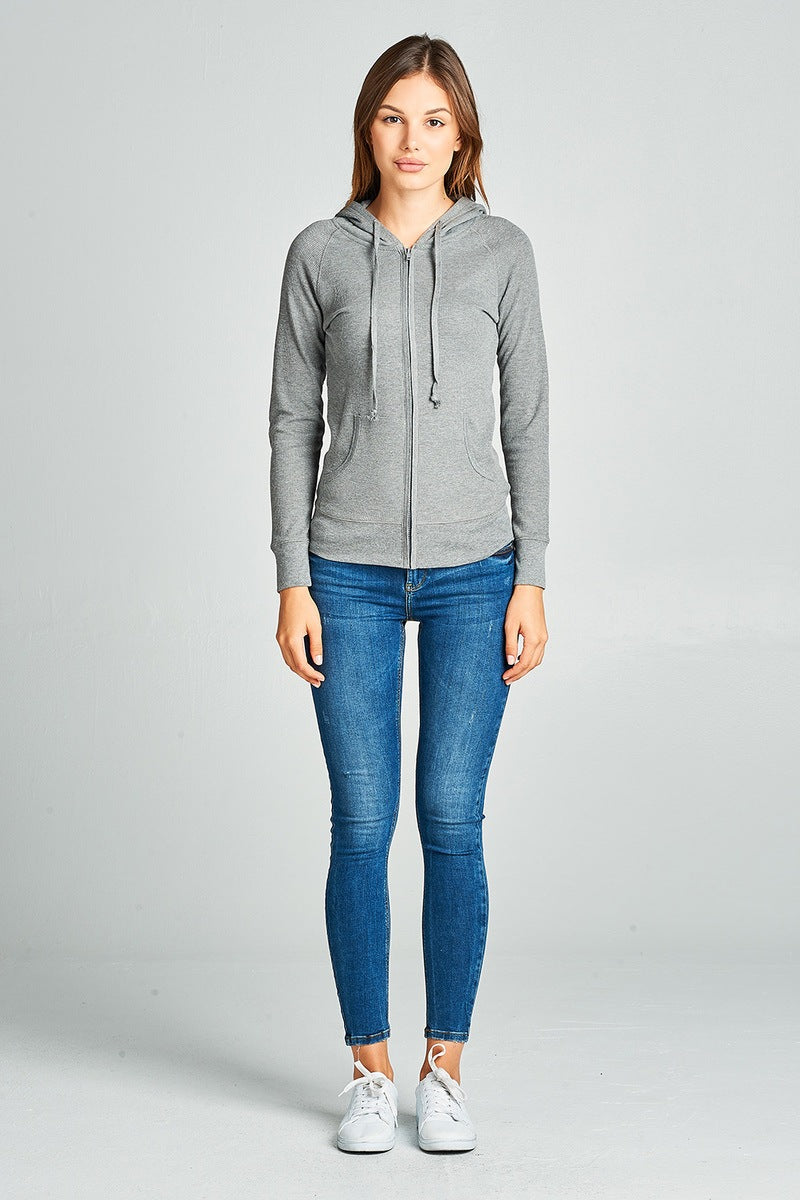 Long Sleeve Thermal Hoodie Jacket