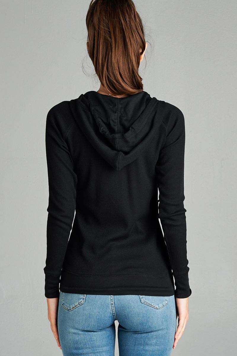 Long Sleeve Thermal Hoodie Jacket