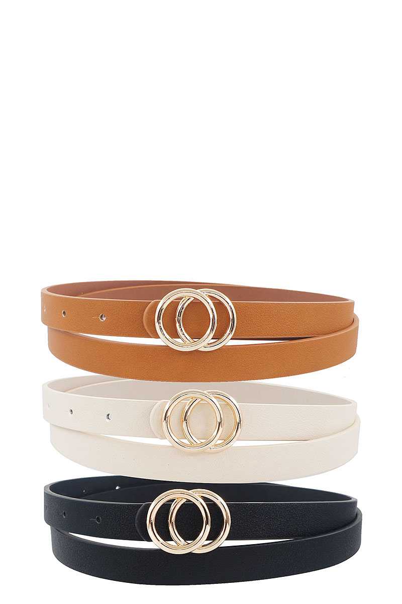 3 Pcs. Fashion Infinity Buckle Belt Set