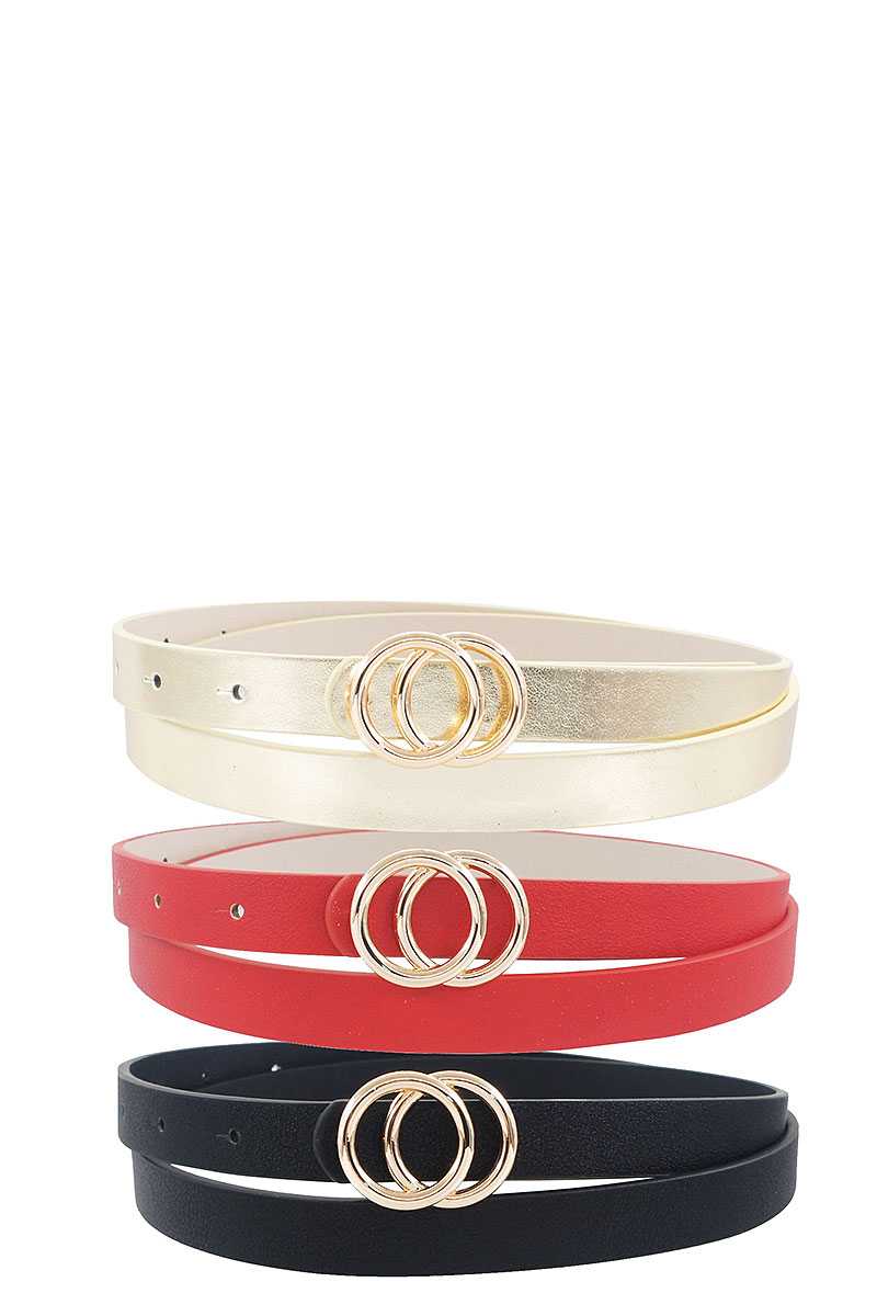 3 Pcs. Fashion Infinity Buckle Belt Set