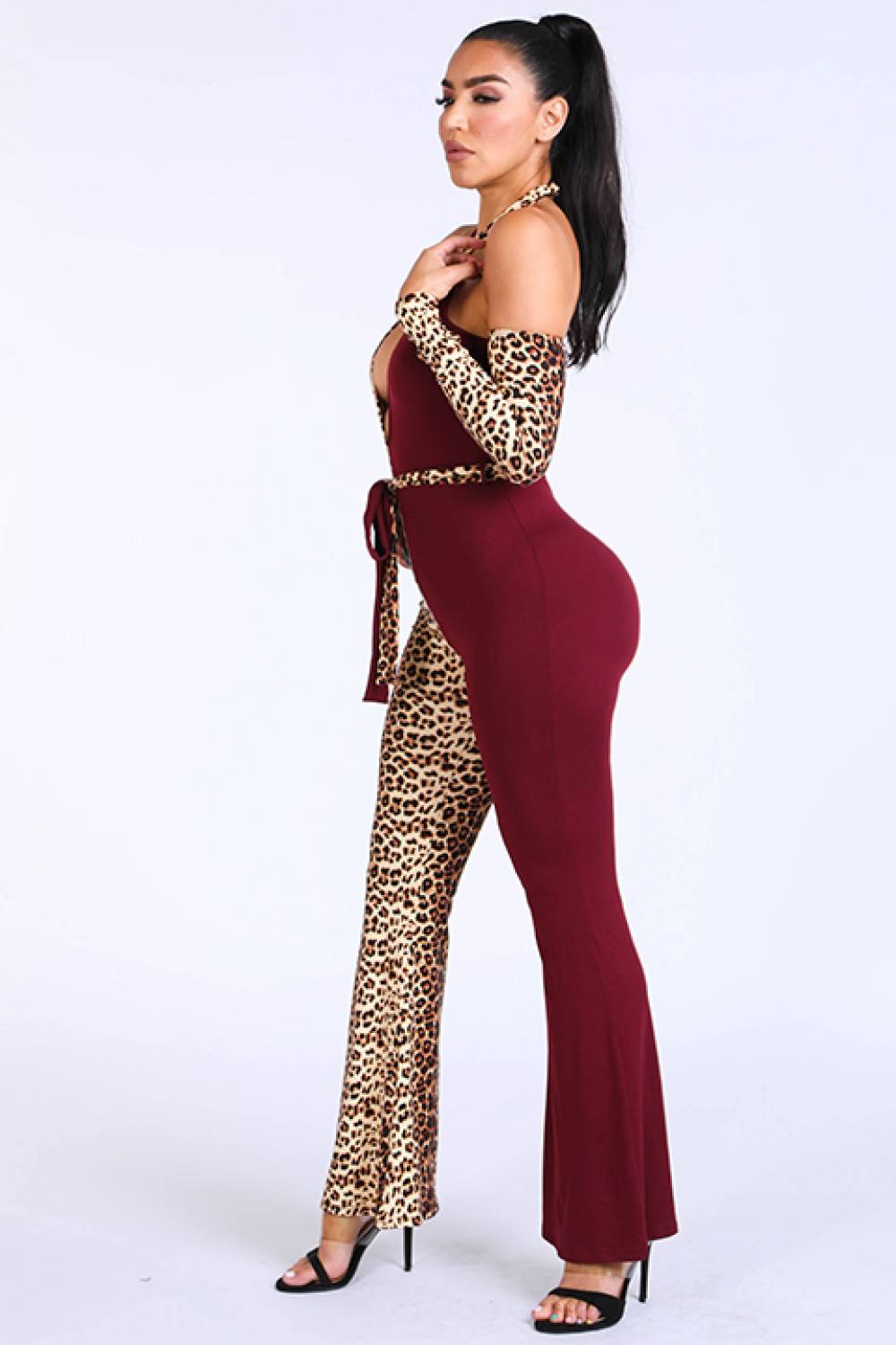 Colorblocked Off Shoulder Jumpsuit