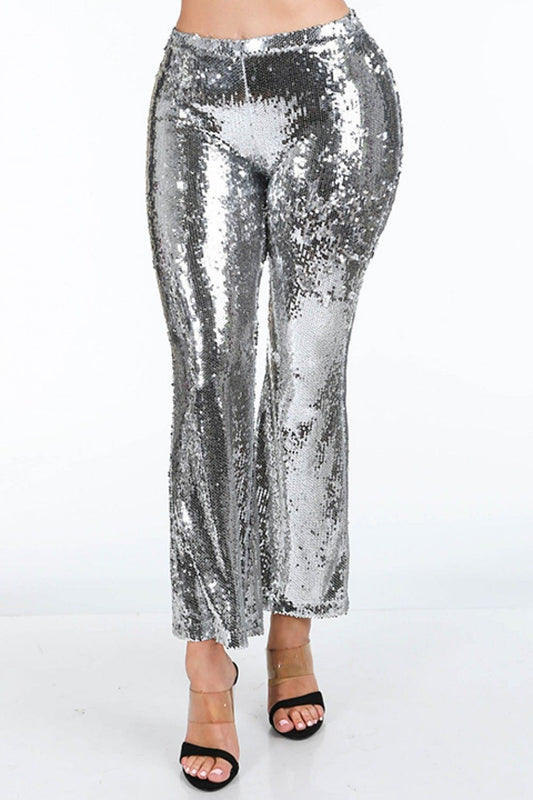 Sequined Flare Pants