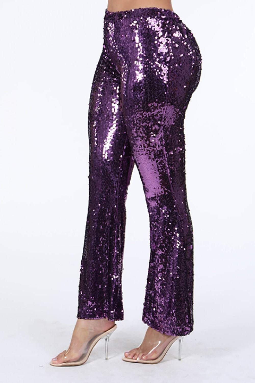 Sequined Flare Pants