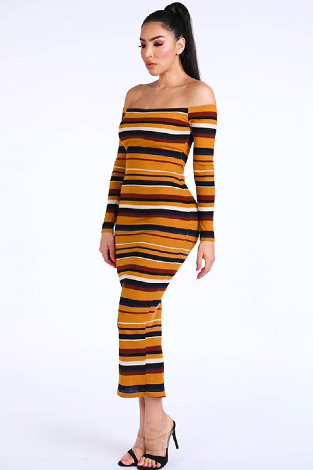 Off Shoulder Maxi Dress
