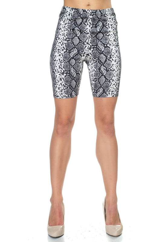 Animal Print Biker Shorts