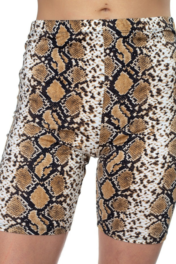 Animal Print Biker Shorts