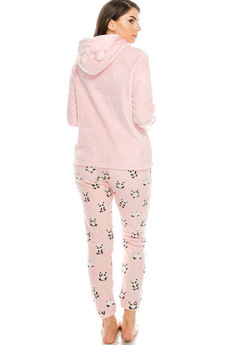 2pc Flannel Pj Set W/ Hoodie