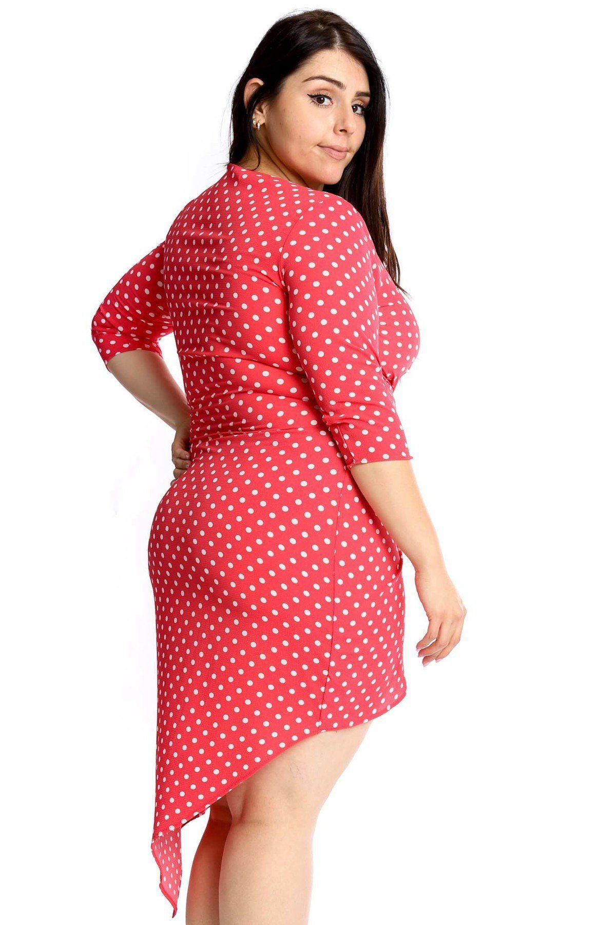 Polka Dots Chiffon Wrap Dress