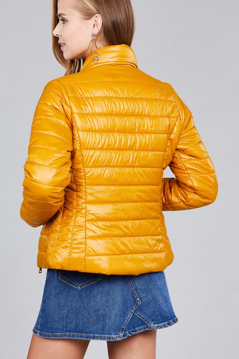 Long Sleeve Quilted Padding Jacket