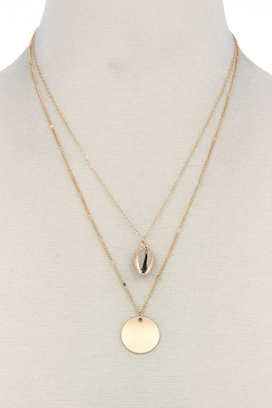 Shell Charm Layered Necklace