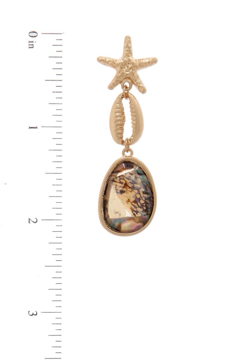 Star Post Drop Earring