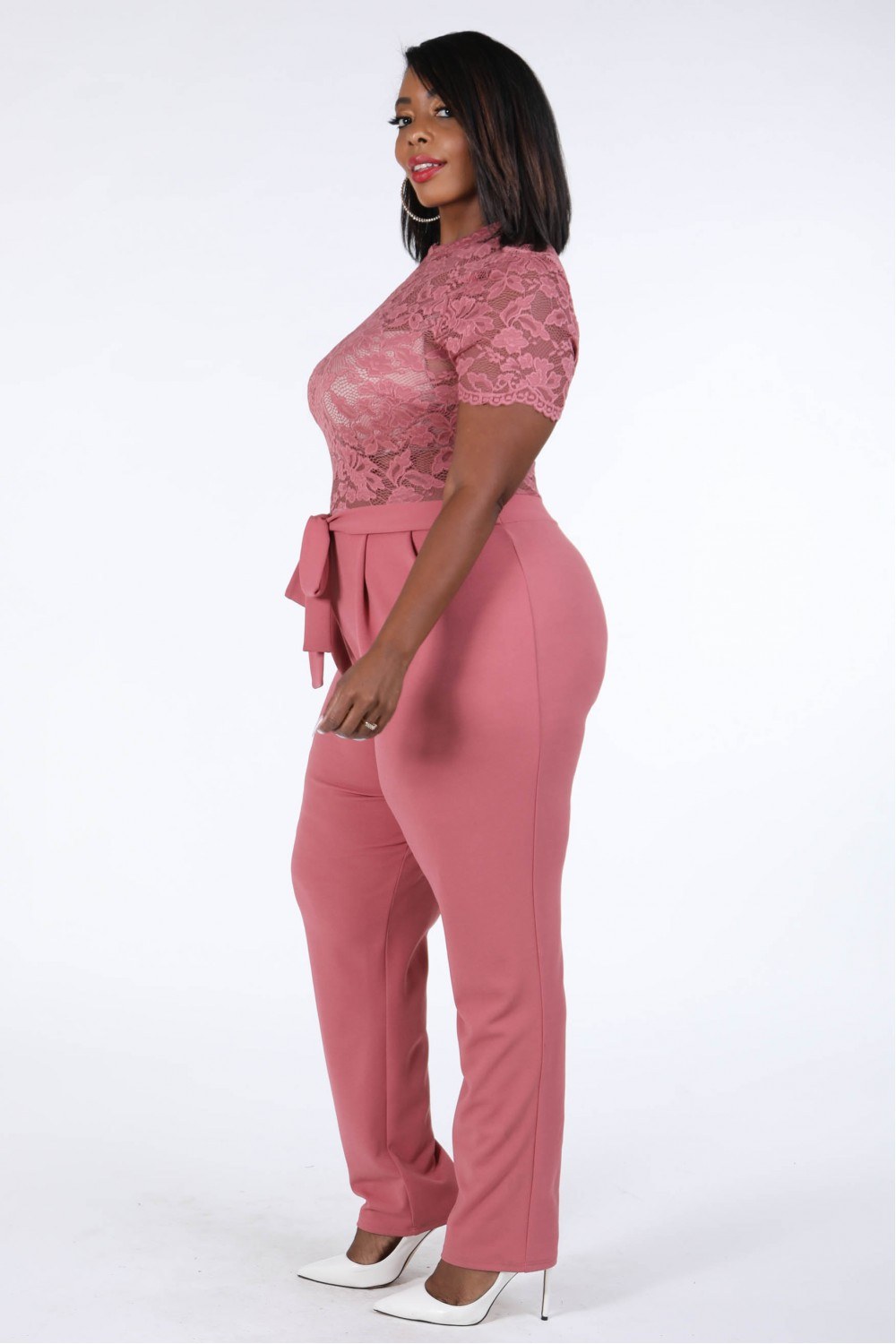 Lace Contrast Jumpsuit