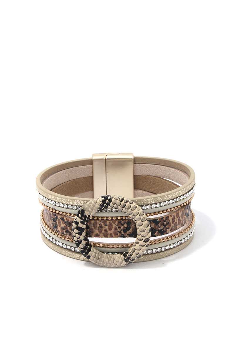 Snake Pattern Ring Magnetic Bracelet