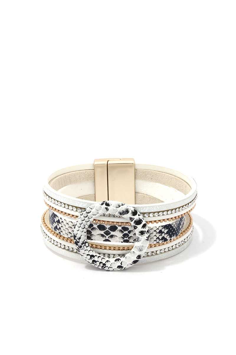 Snake Pattern Ring Magnetic Bracelet