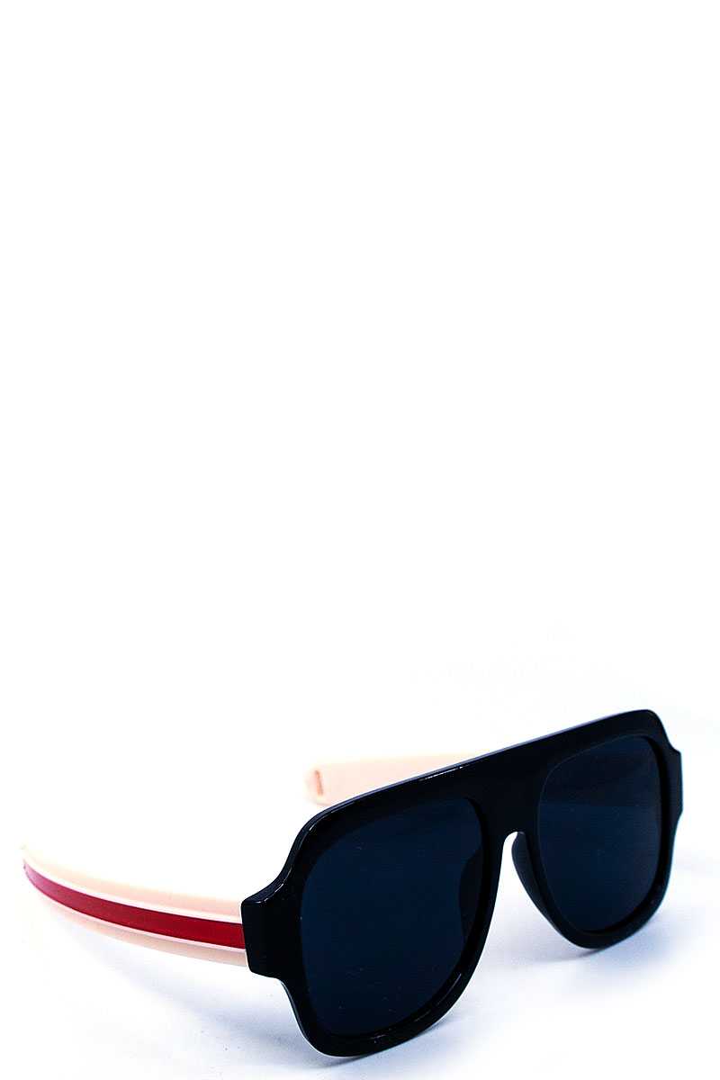 Modern Striped Leg Tint Sunglasses