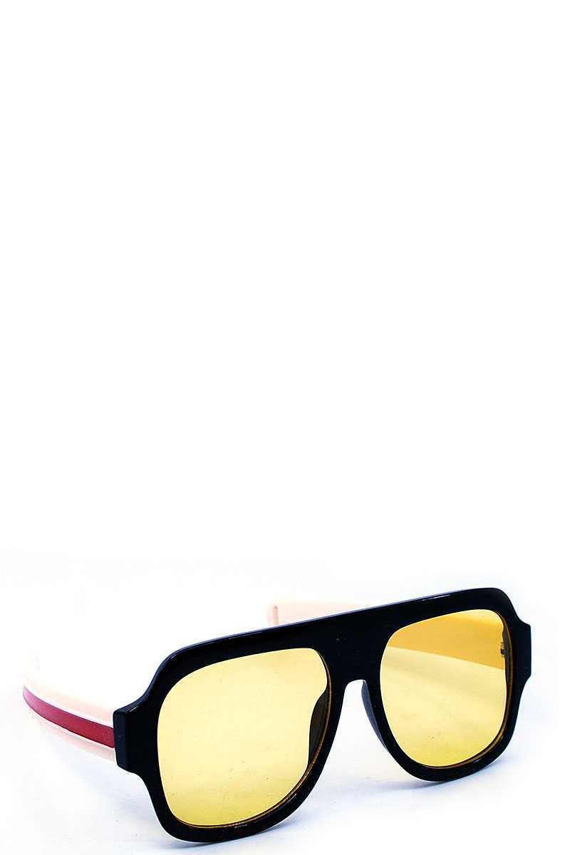 Modern Striped Leg Tint Sunglasses
