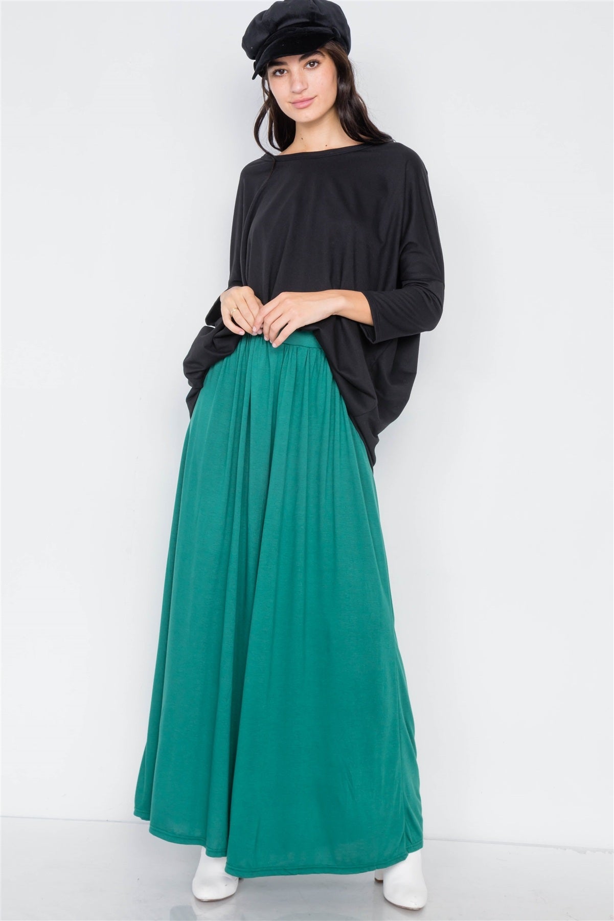 Wide Leg Maxi Hipster High Waist Pant