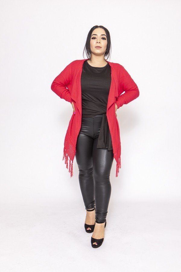 Knit Cardigan With A Loose Fit And Also Long Sleeve